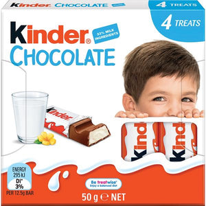 Kinder Chocolate Bar 4 Treats (50g)